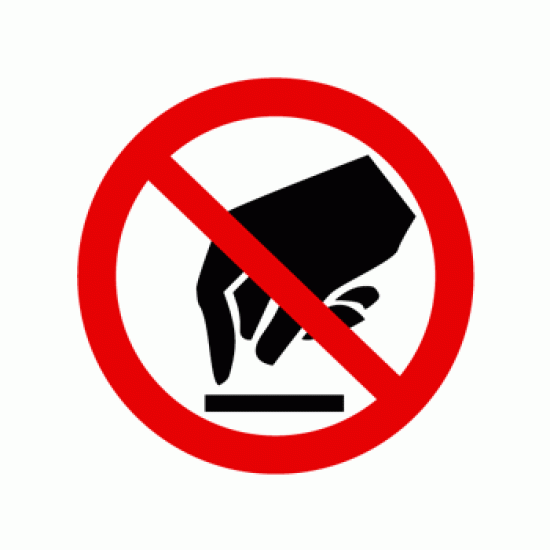 Знак «Запрещается прикасаться»