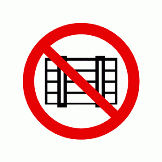 Знак «Складирование или загромождение прохода запрещено»