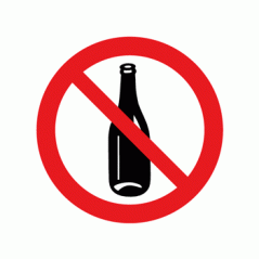 Знак «Распитие спиртных напитков запрещено»