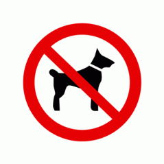 Знак «Выгул собак запрещен»