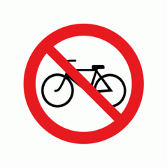 Знак «Проезд на велосипеде запрещен»